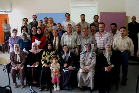 Members of the Human Rights Center learn about democracy